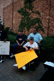 Teri Travis, Glen Friedman & Mary Bradley put their advocacy skills to work in Griffin, GA.  August, 2001